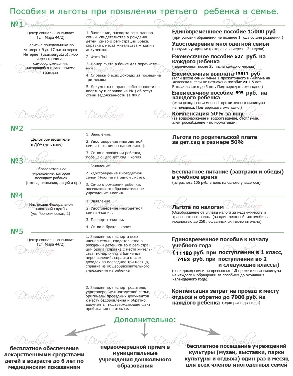 Многодетные семьи: льготы — Деткино, Сургут