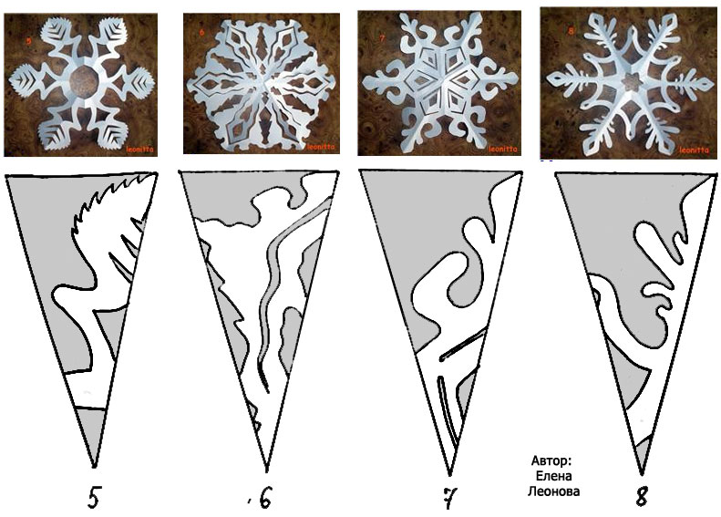 Снежинка паук схема